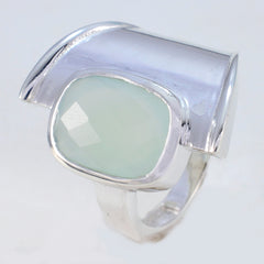 Ananya Aqua Solitaire Ring for Women in Sterling Silver