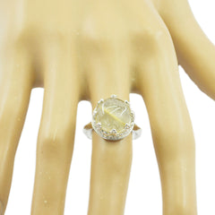 Isadora Art Deco Golden Solitaire Ring