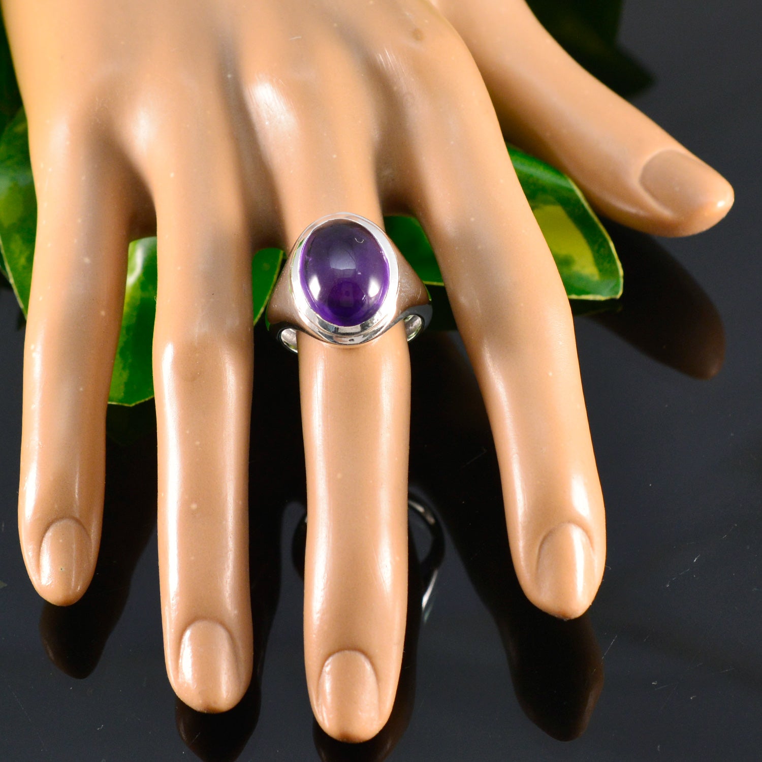Rebeca Artisan Purple Solitaire Ring