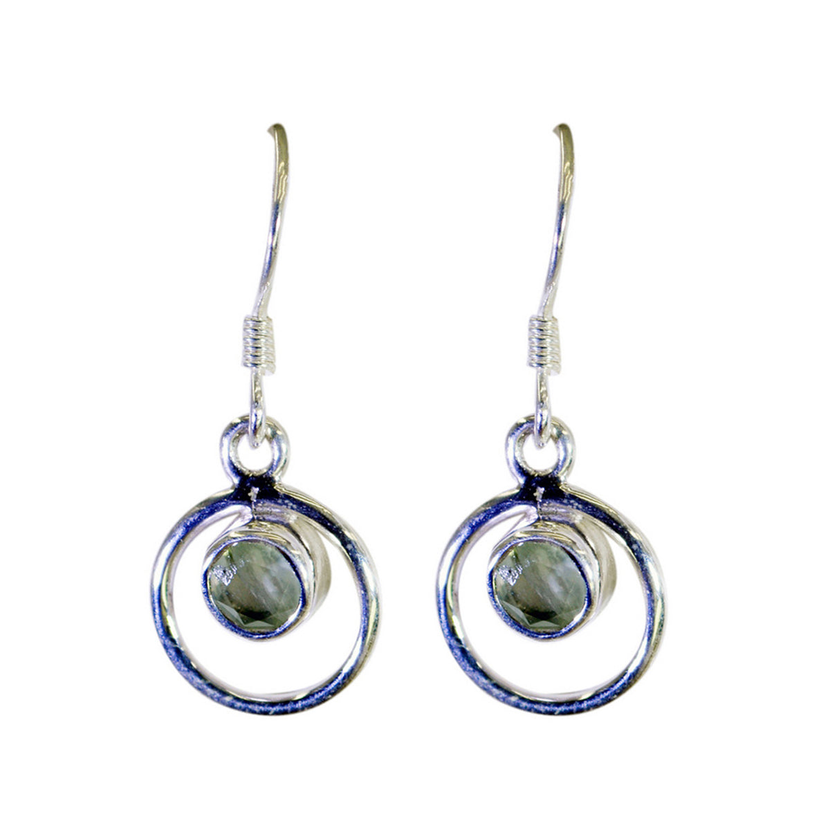 Ayaka Green Dangle Earrings for Everyday Glam Prehnite Green Dangle
