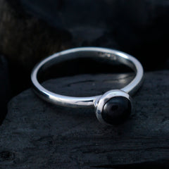 Hana Luxurious Black Solitaire Ring
