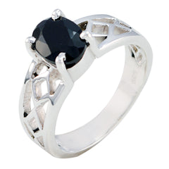 Ayesha Rope-Wire Black Solitaire Ring
