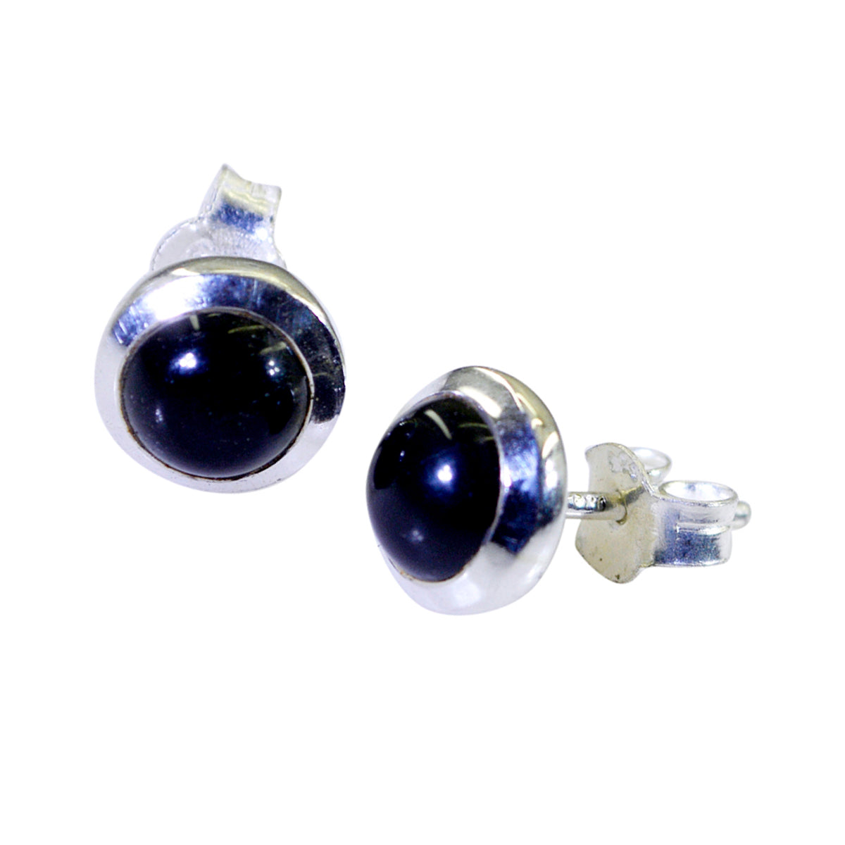 Carolina Black Solitaire Stud Earrings for Everyday Glam