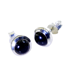 Carolina Black Solitaire Stud Earrings for Everyday Glam