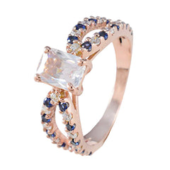 Sakura blue halo ring for women with rose gold band and sparkling sapphire and diamond accents
