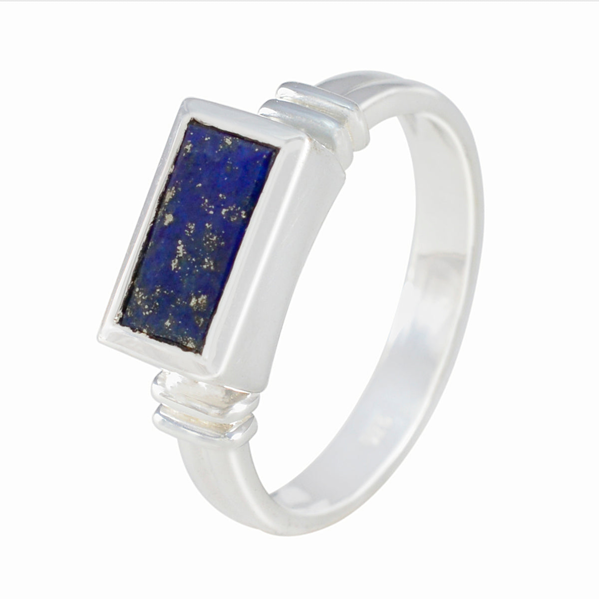 Isabella Blue Solitaire Ring for Women in Silver