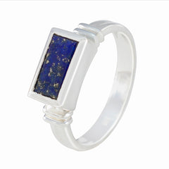 Isabella Blue Solitaire Ring for Women in Silver