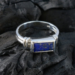 Isabella Blue Solitaire Ring for Women in Silver