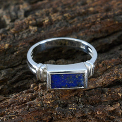 Isabella Blue Solitaire Ring for Women in Silver