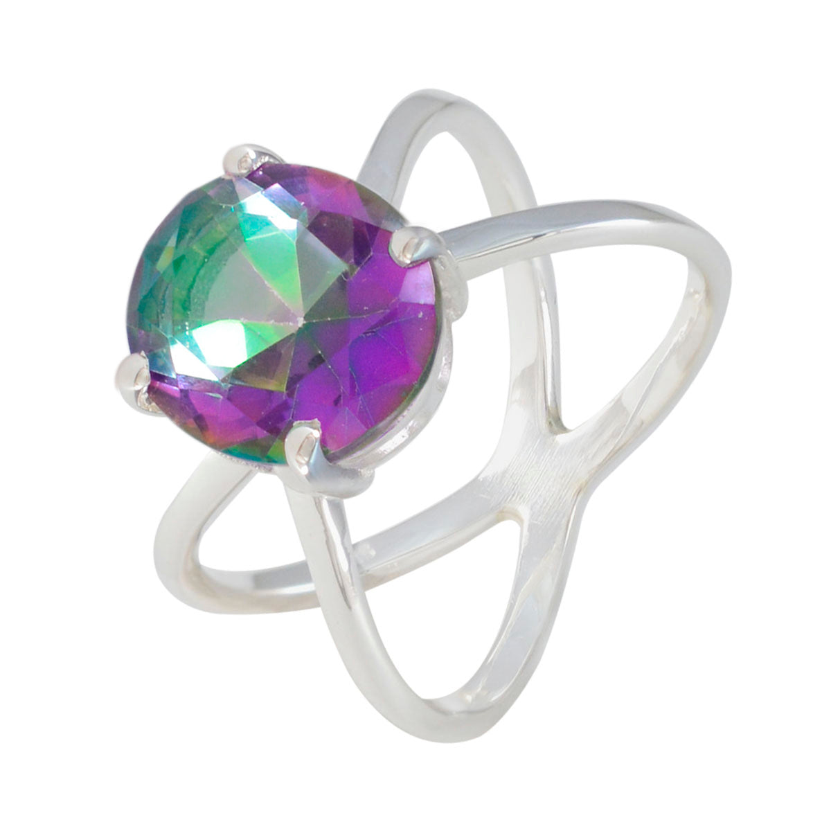 Milagros Boho Multicolor Solitaire Ring with Gemstone
