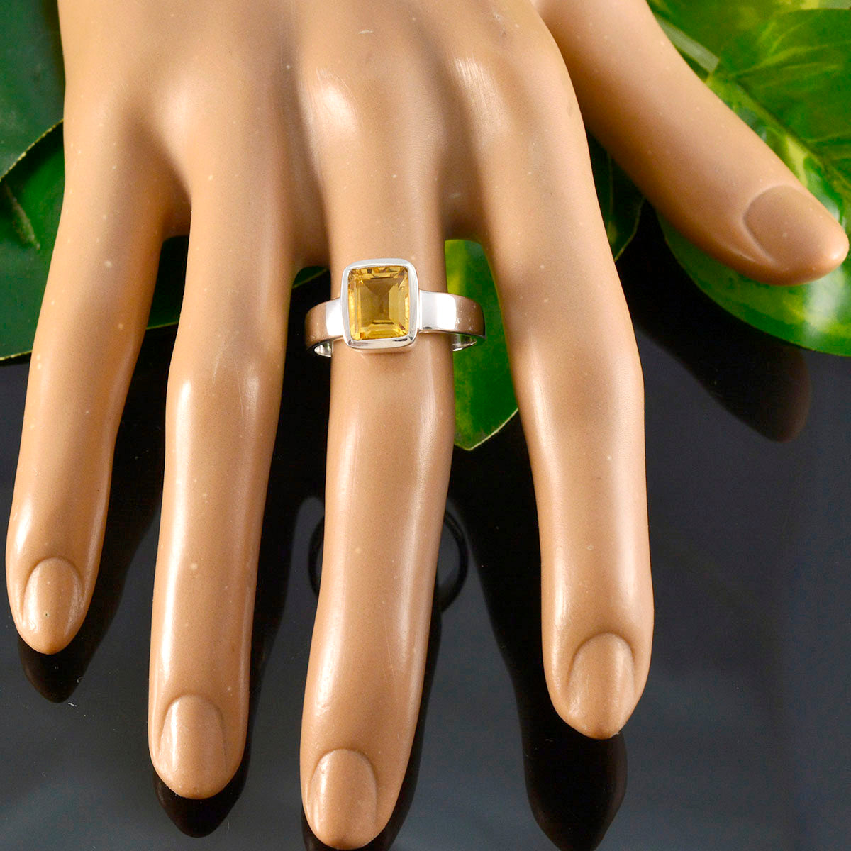 Scarlett Boho Yellow Solitaire Ring
