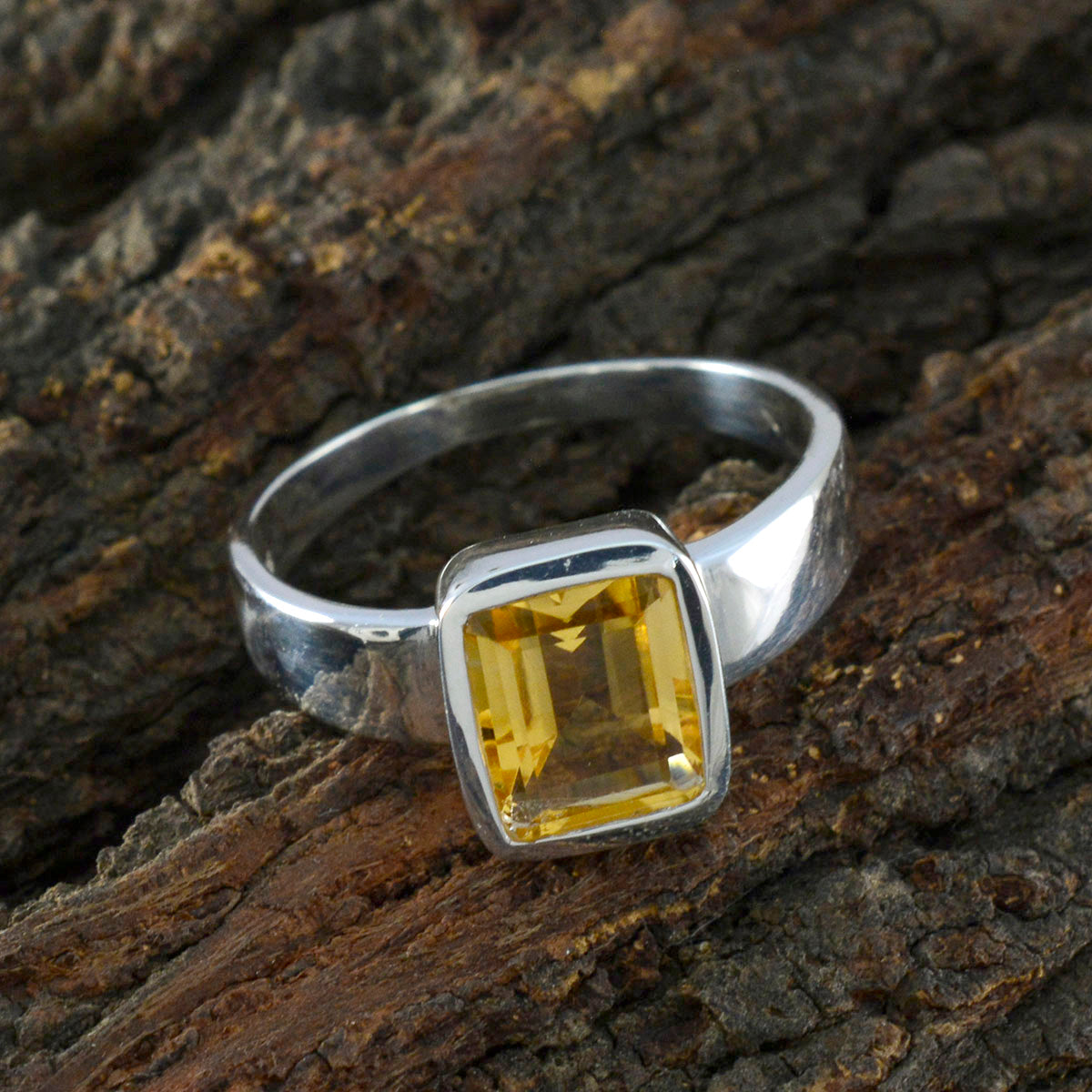 Scarlett Boho Yellow Solitaire Ring