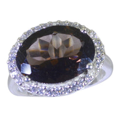 Daniela Brown Halo Ring with Sparkling Gemstones
