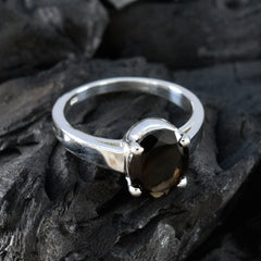 Maria Traditional Brown Solitaire Ring