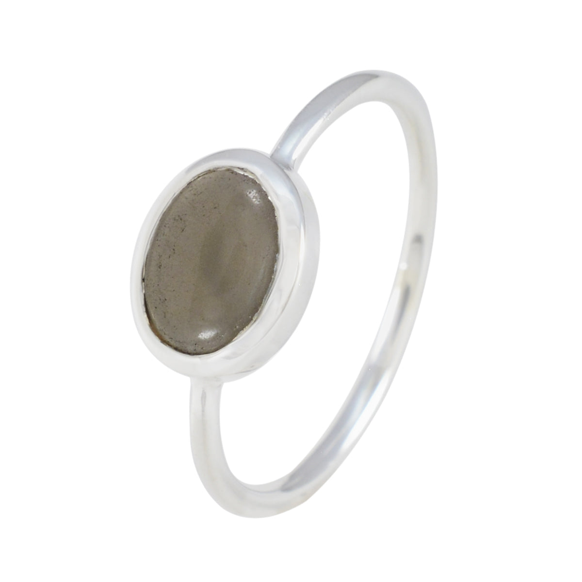 Ying Brown Solitaire Ring in Sterling Silver