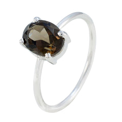 Naomi Romantic Brown Solitaire Ring