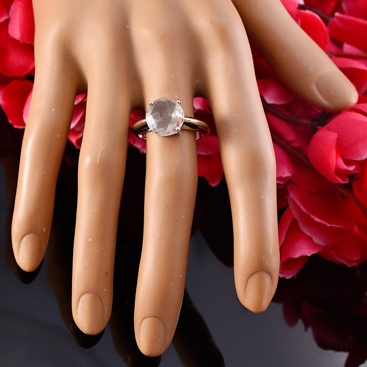 Bruna Sophisticated White Solitaire Ring