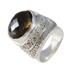 Camila Rope-Wire Brown Solitaire Ring