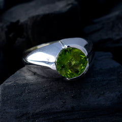 Dewi Contemporary Green Solitaire Ring