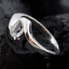 Natcha Contemporary White Solitaire Ring