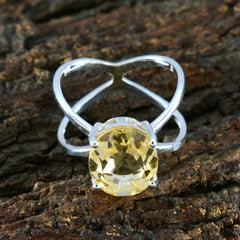 Micaela Contemporary Yellow Solitaire Ring