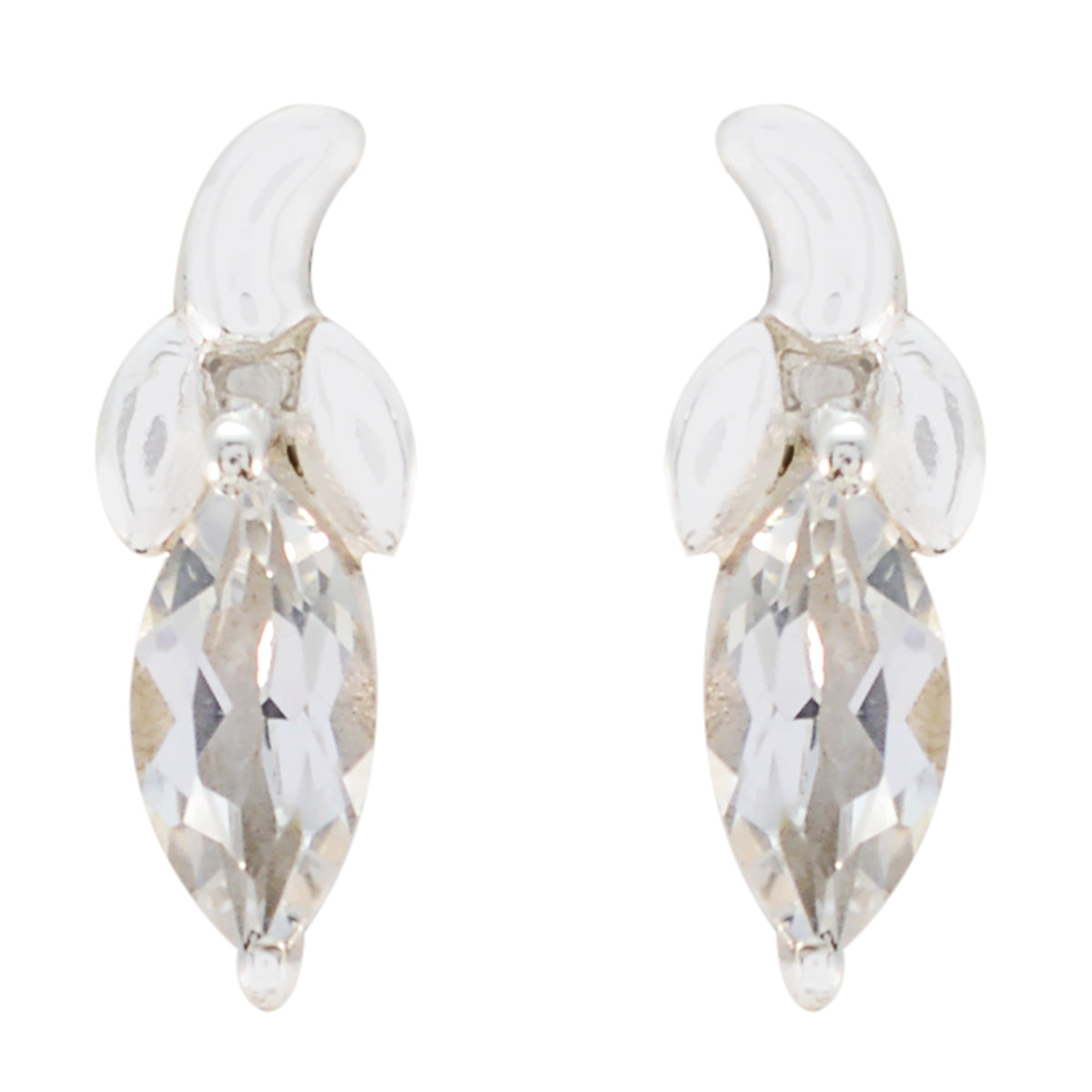 Ines Elegant Solitaire Stud Earrings for Daily Glam Cubic Zirconia White Stud