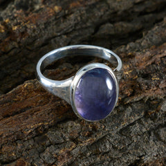 Milagros Ethnic Blue Solitaire Ring