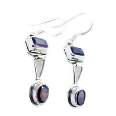 Evelyn Red Dangle Earrings for Vibrant Style Garnet Red Dangle