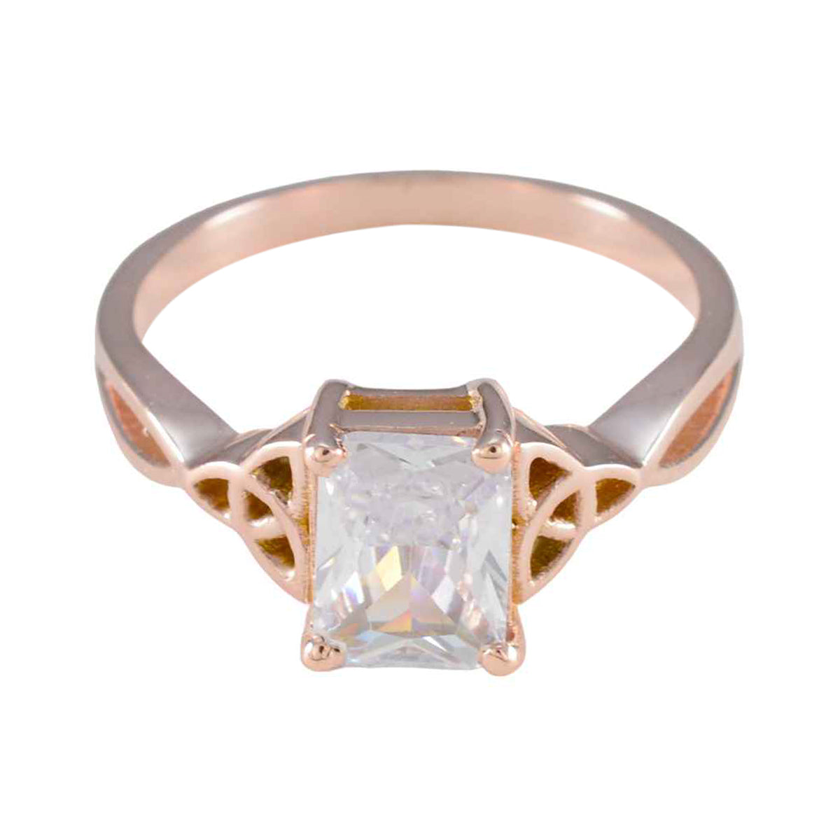 Yan Fairytale Solitaire Ring with Elegant Gemstone White CZ White