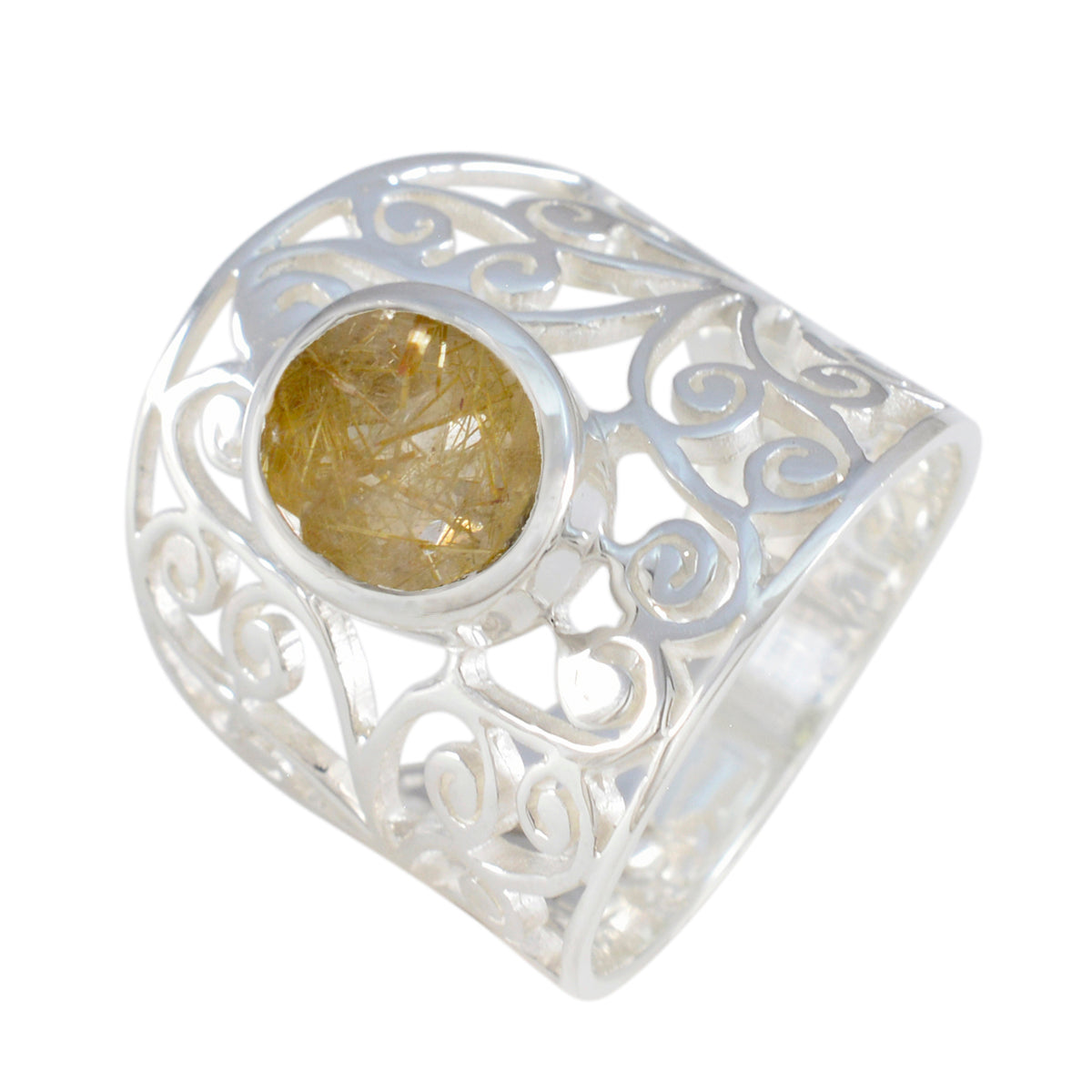 Saanvi Filigree Solitaire Ring with Elegant Design