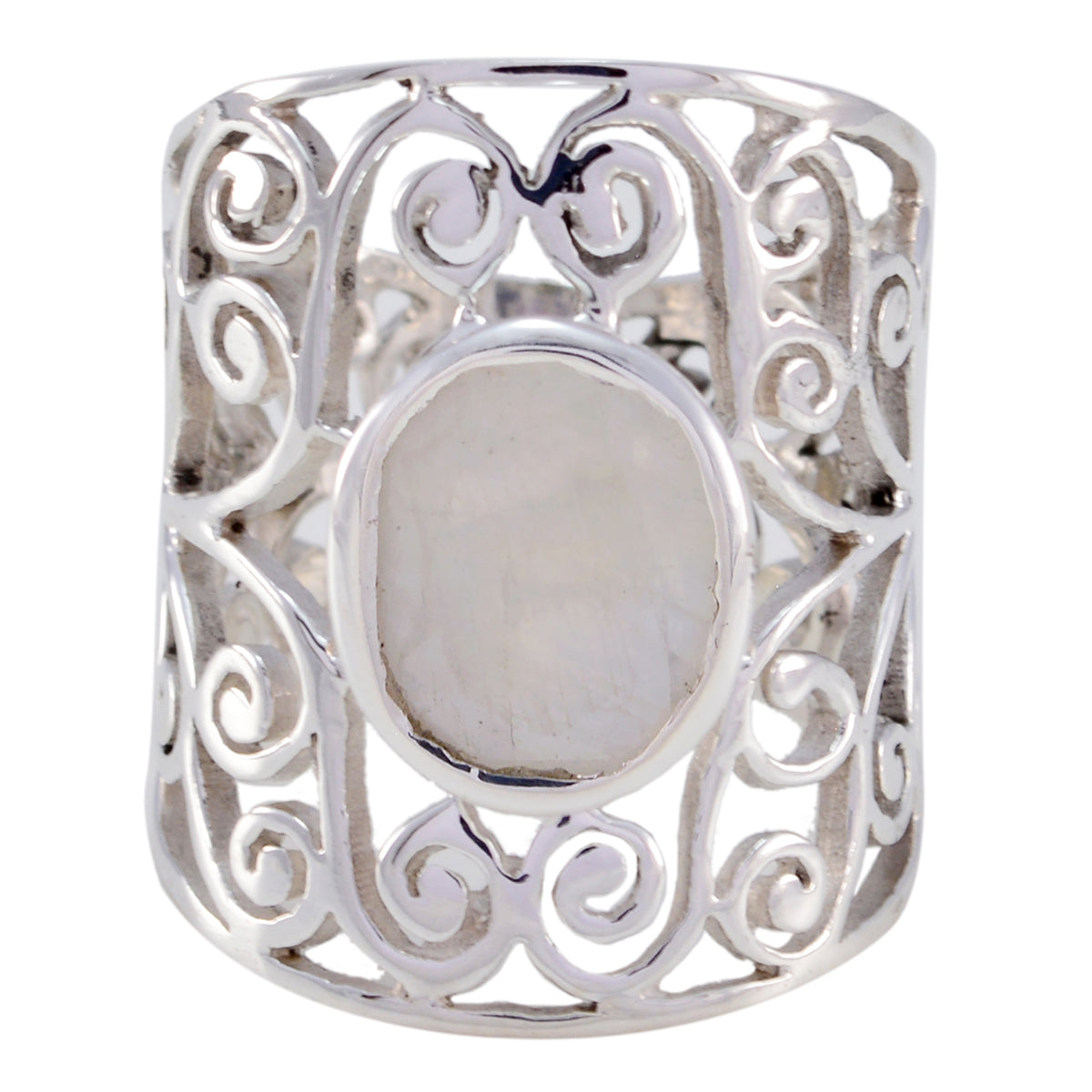Isadora Filigree White Solitaire Ring