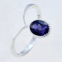 Ji-eun Glamorous Blue Solitaire Ring