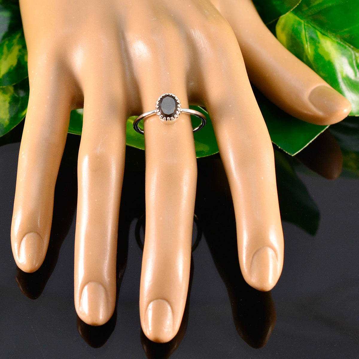Naomi Glamorous Brown Solitaire Ring