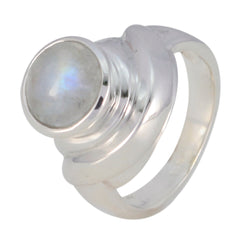 Ines Glamorous White Solitaire Ring in Silver