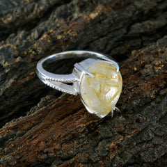 Meera Golden Solitaire Wedding Ring with Unique Gemstone