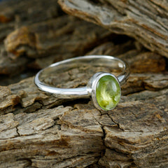 Charlotte Green Solitaire Ring for Women - Elegant Gemstone