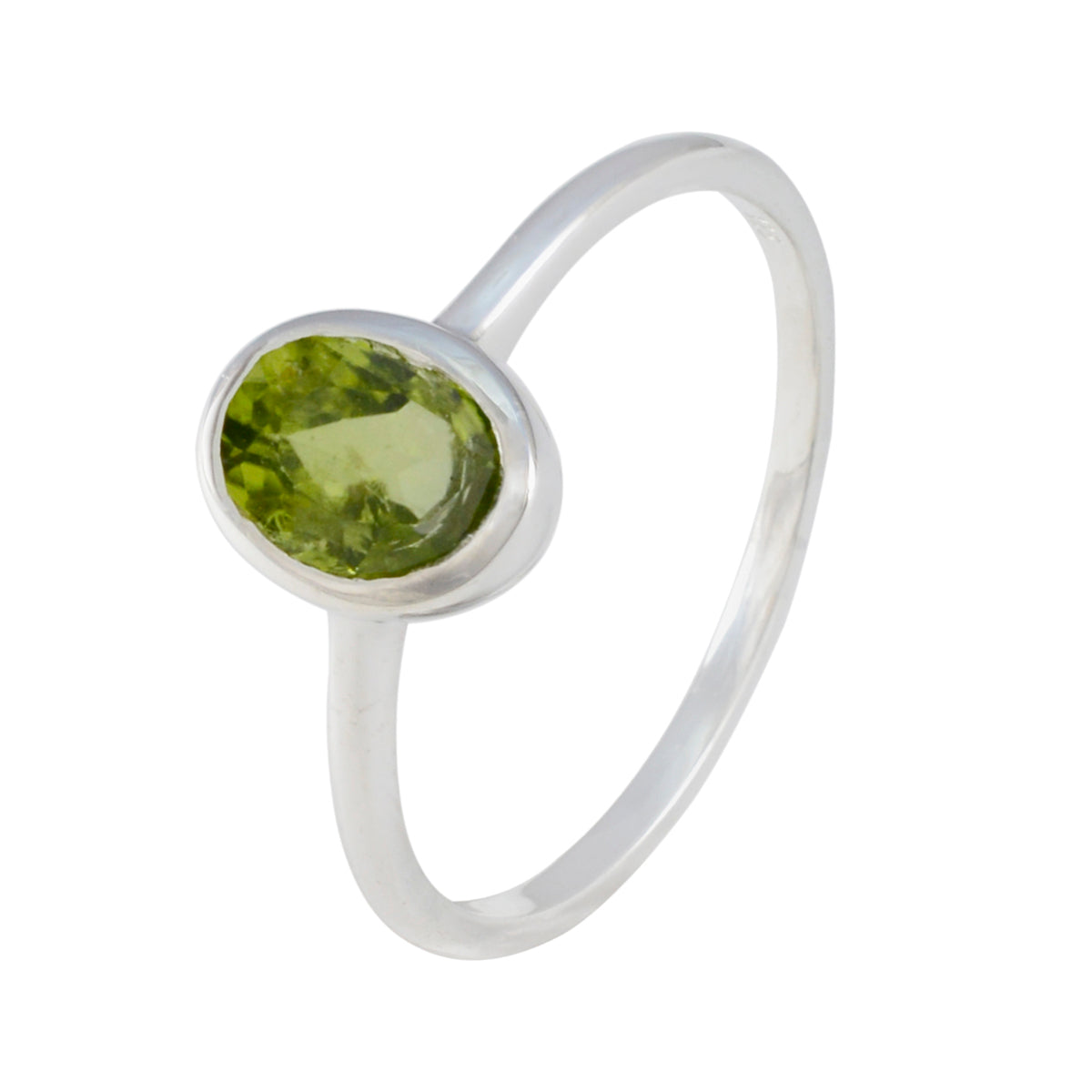 Julia Romantic Green Solitaire Ring