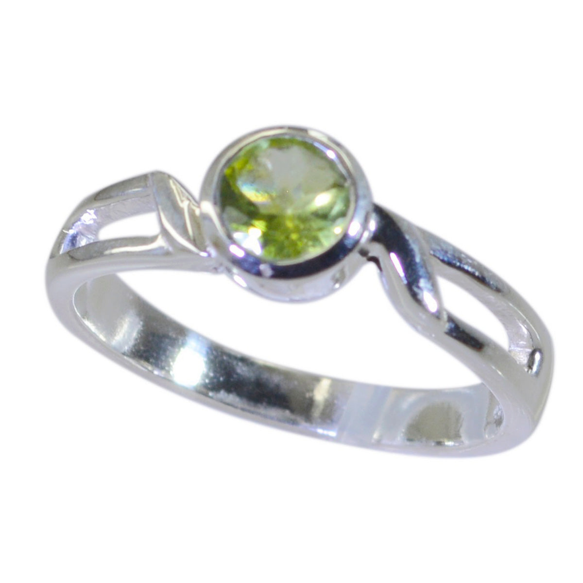 Maria Graceful Green Solitaire Ring