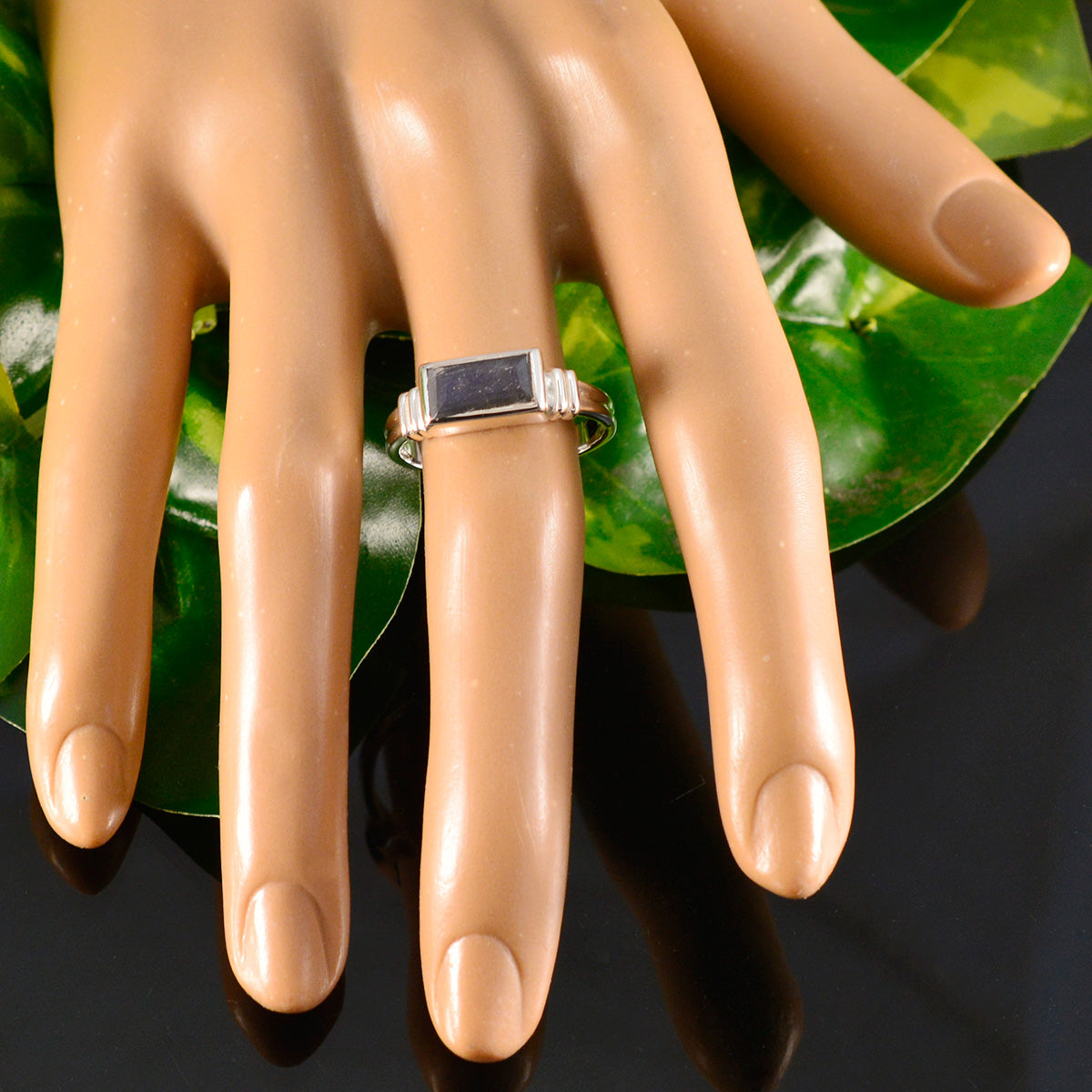 Isabel Grey Solitaire Ring for Women with Gemstone