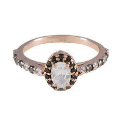 Liyana Blue Halo Gemstone Ring with Rose Gold Glow Blue Sapphire CZ Blue