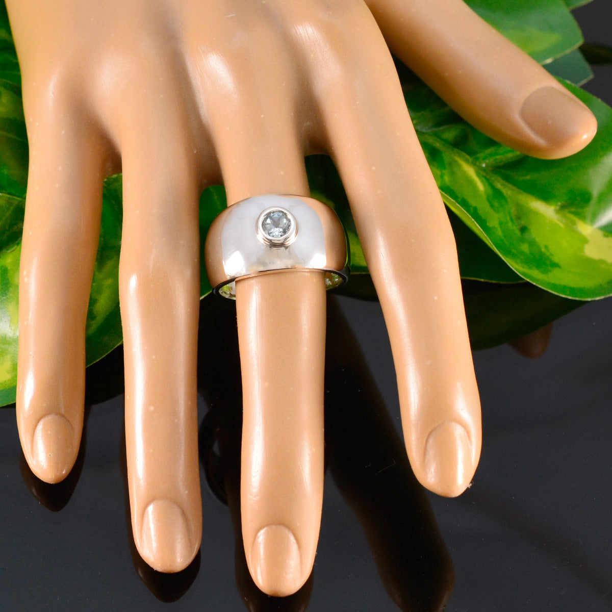Sara Sophisticated Blue Solitaire Ring