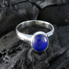 Riya Feminine Blue Solitaire Ring in Sterling Silver