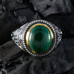 Zazlle Filigree Solitaire Jewellery Ring with Green Gemstone