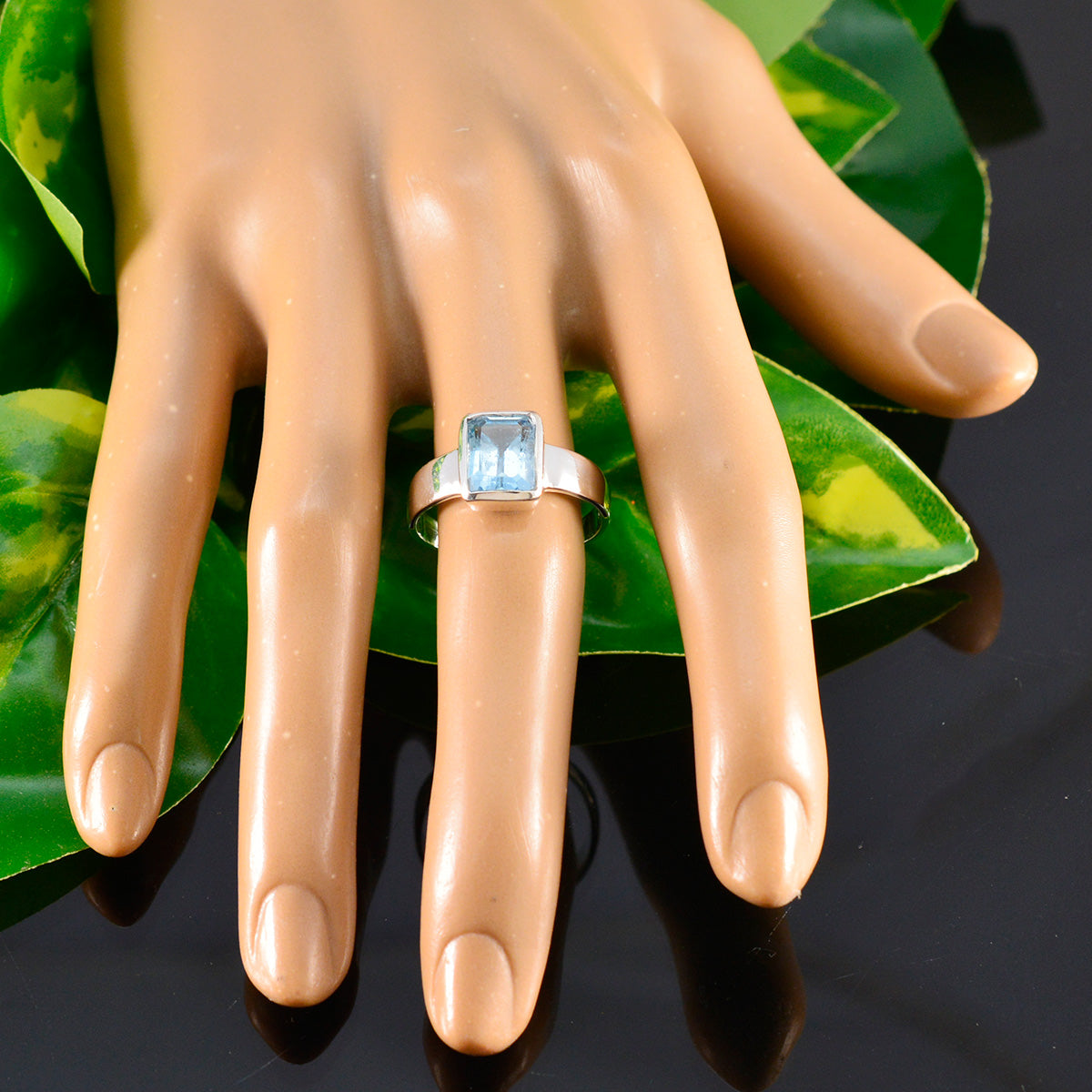 Savannah Cultural Blue Solitaire Ring