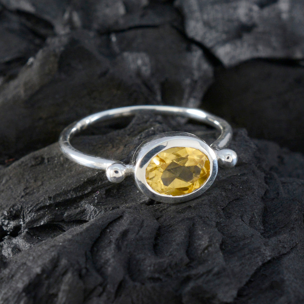 Camila Trendy Yellow Solitaire Ring