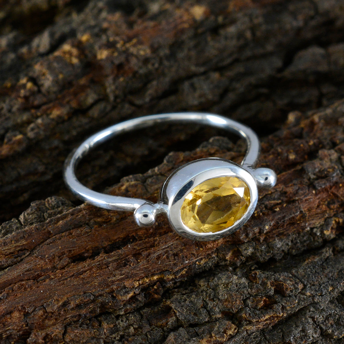 Camila Trendy Yellow Solitaire Ring