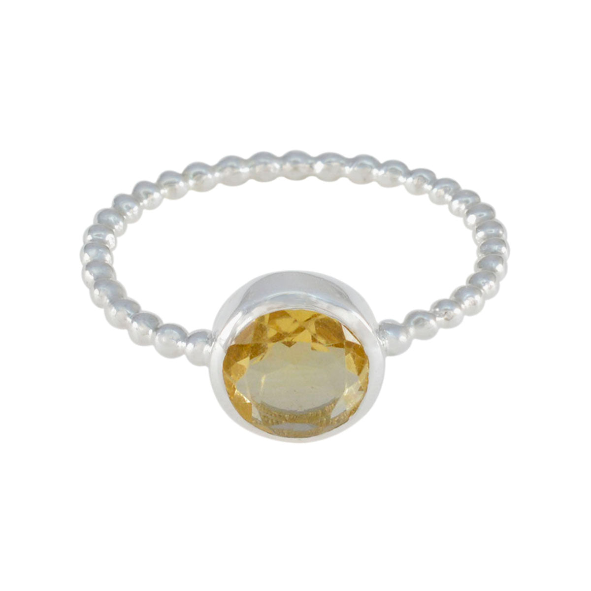 Sakura Yellow Solitaire Ring Riyo with Gemstone Design Citrine Yellow