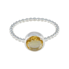 Sakura Yellow Solitaire Ring Riyo with Gemstone Design Citrine Yellow
