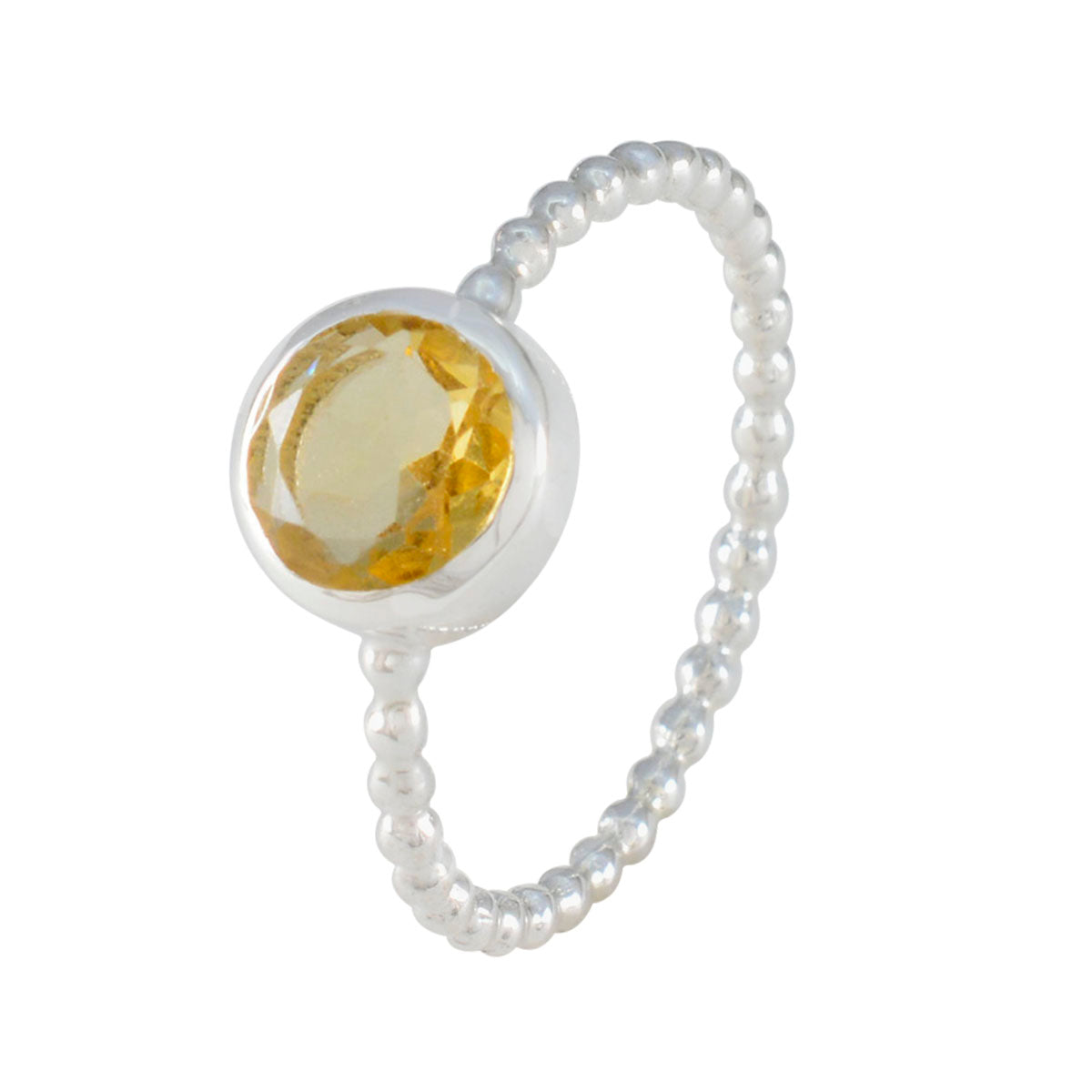 Sakura Yellow Solitaire Ring Riyo with Gemstone Design