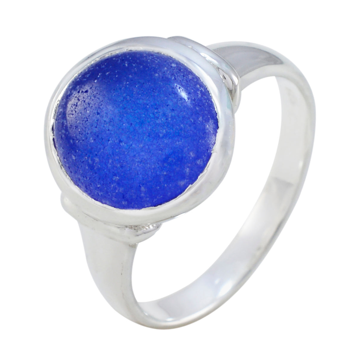 Ivana Blue Solitaire Ring Sterling Silver Gemstone